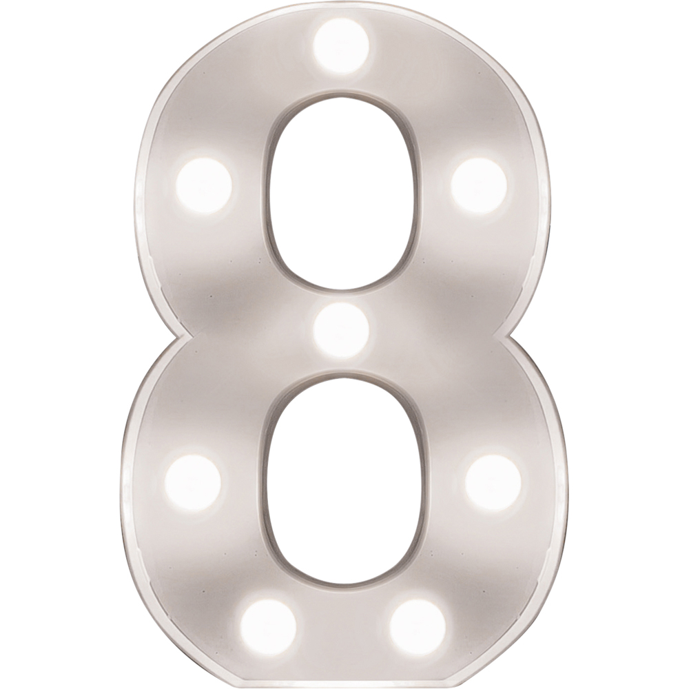St Helens Battery Operated 3D LED Number 8 Light Image 1