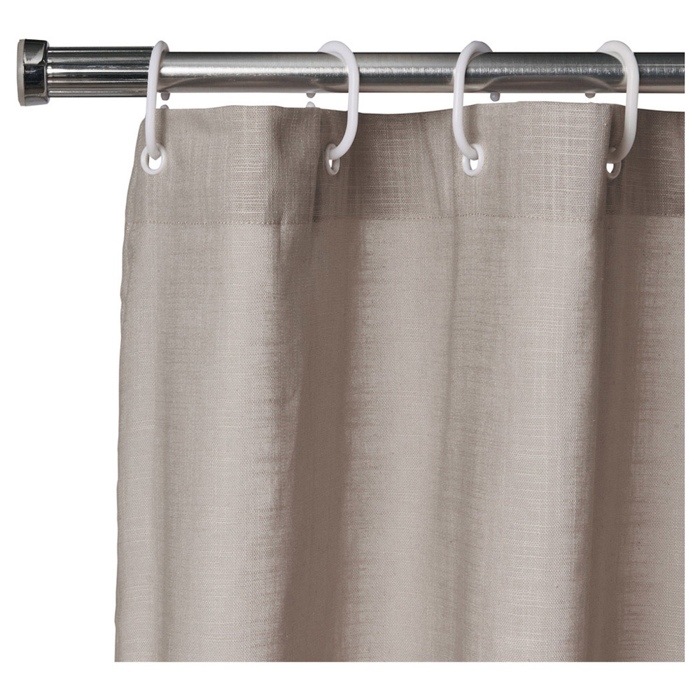 Wilko Grey Cotton Shower Curtain 180 x 180cm Image 2