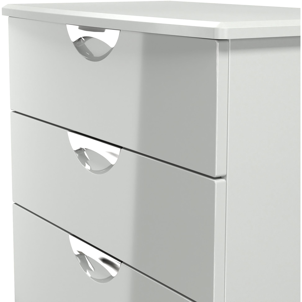 Crowndale Camden 4 Drawer Grey Gloss and Dusk Grey Deep Chest of Drawers Ready Assembled Image 5