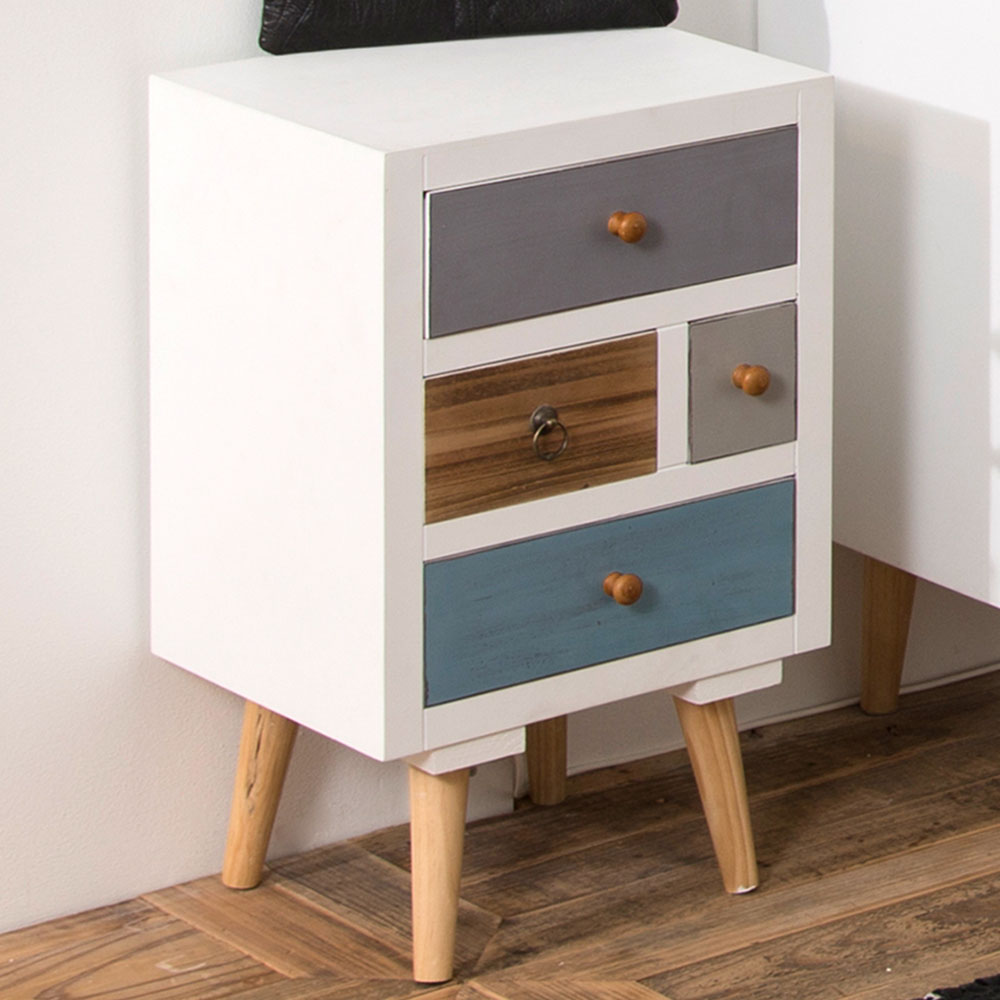Florence Thais 4 Drawer White Chest of Drawers Image 1