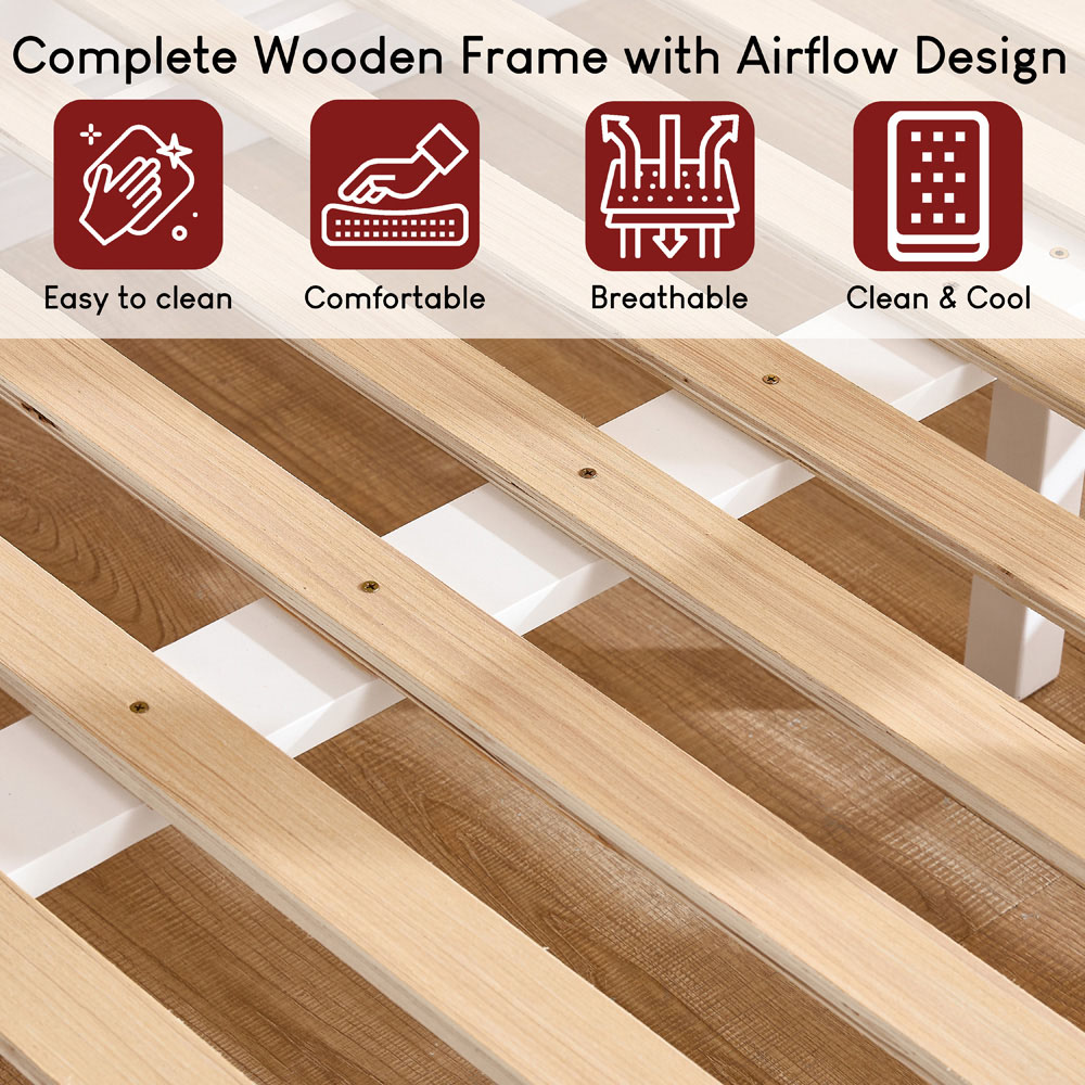 VIDA DESIGNS Sydney White Triple Sleeper Bunk Bed with Foam Mattress Image 4