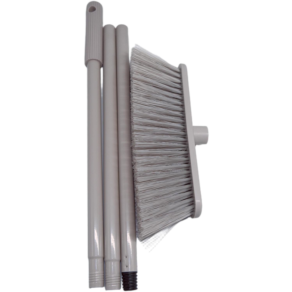 Eden Ribbed Broom with 3 Section Handle Grey Image 4