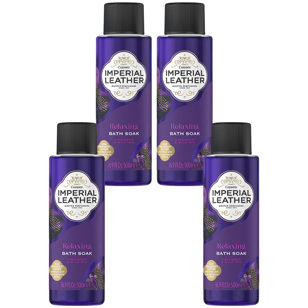 Imperial Leather Relaxing Lavender and Wild Iris Bath Soak Case of 4 x 500ml Image 1