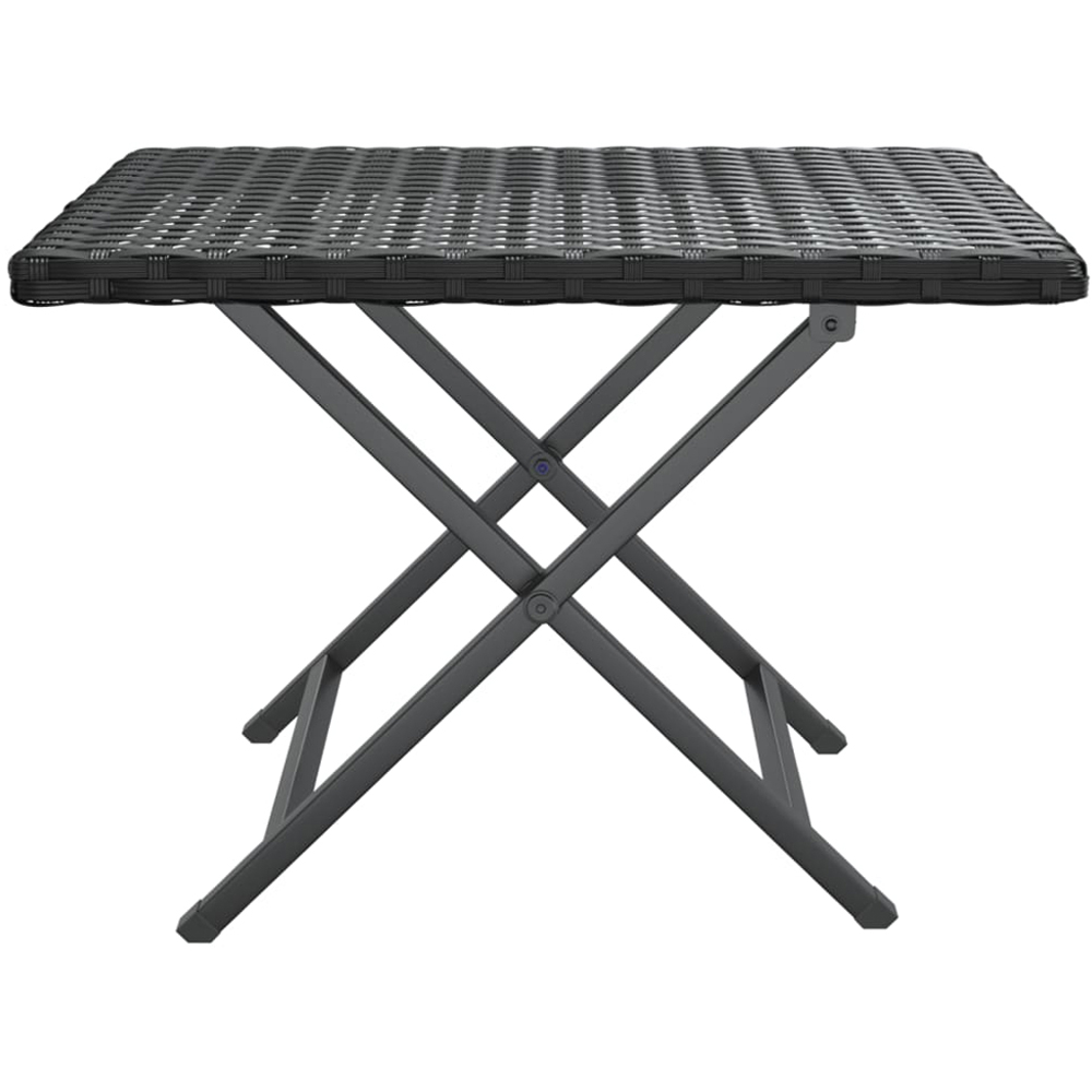 vidaXL Black Polyrattan Foldable Garden Table Image 3