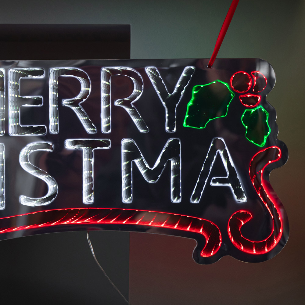 Samuel Alexander Multicolour LED Light Up Merry Christmas Infinity Christmas Decoration Image 5