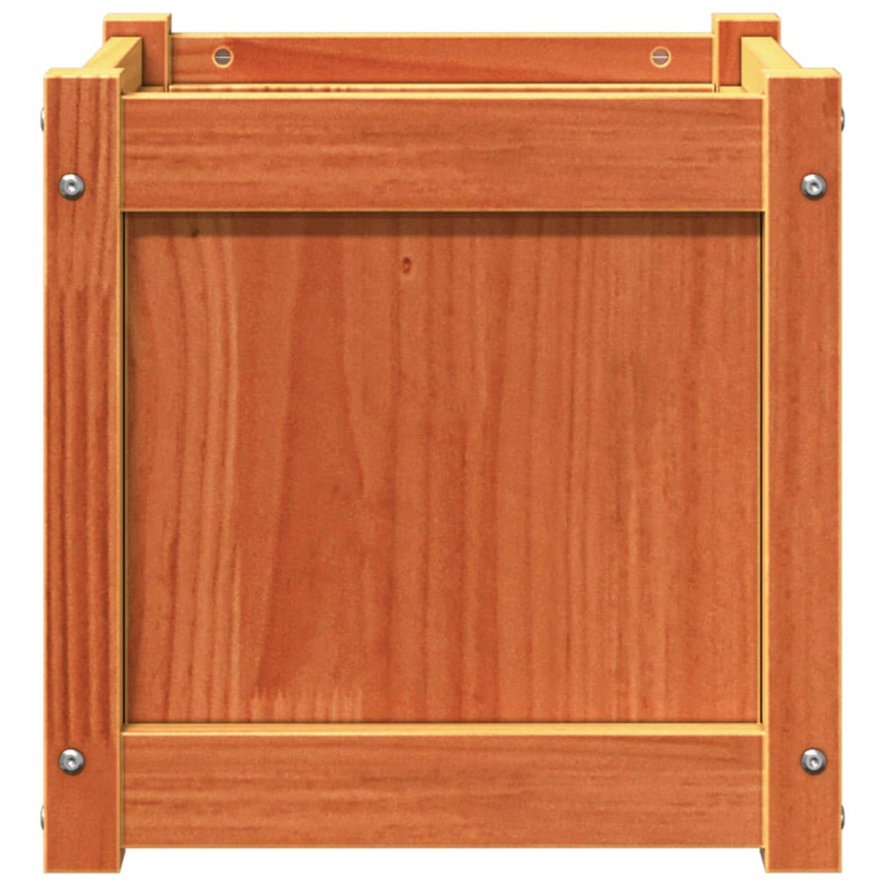 vidaXL Brown Solid Pine Wood Garden Planter 40 x 40 x 40cm Image 5