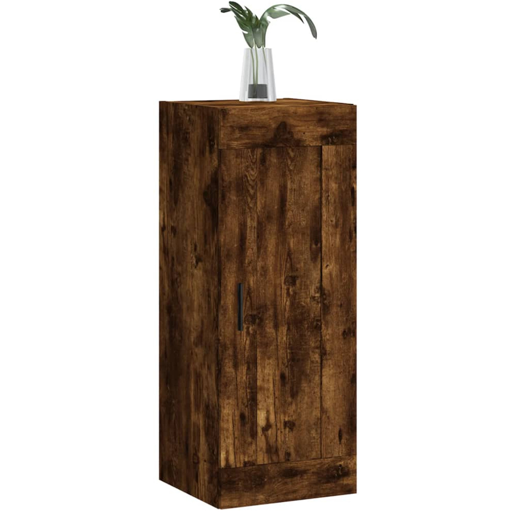 vidaXL Single Door Smoked Oak Wall Mounted Cabinet Image 4