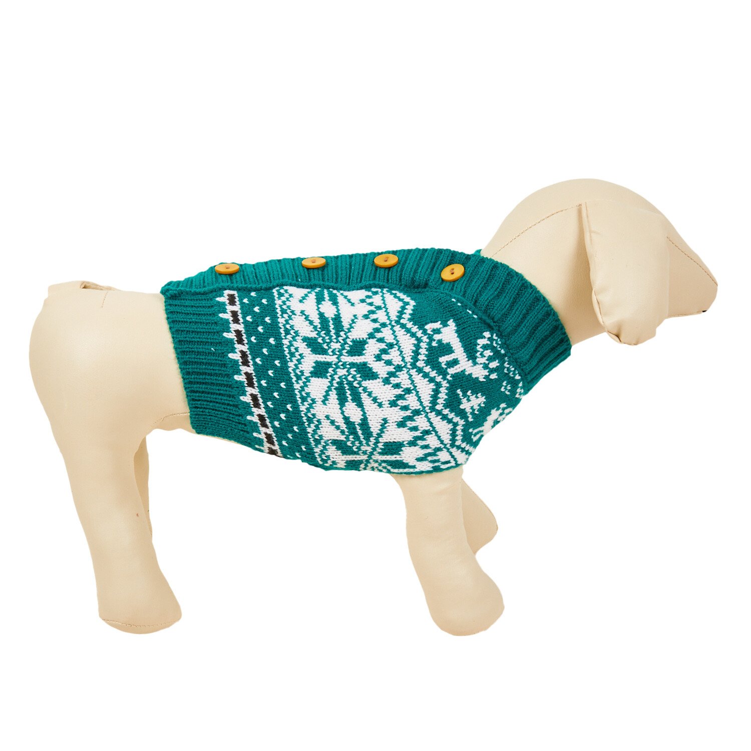 Fair Isle Reindeer Pet Jumper - 20cm Image 1