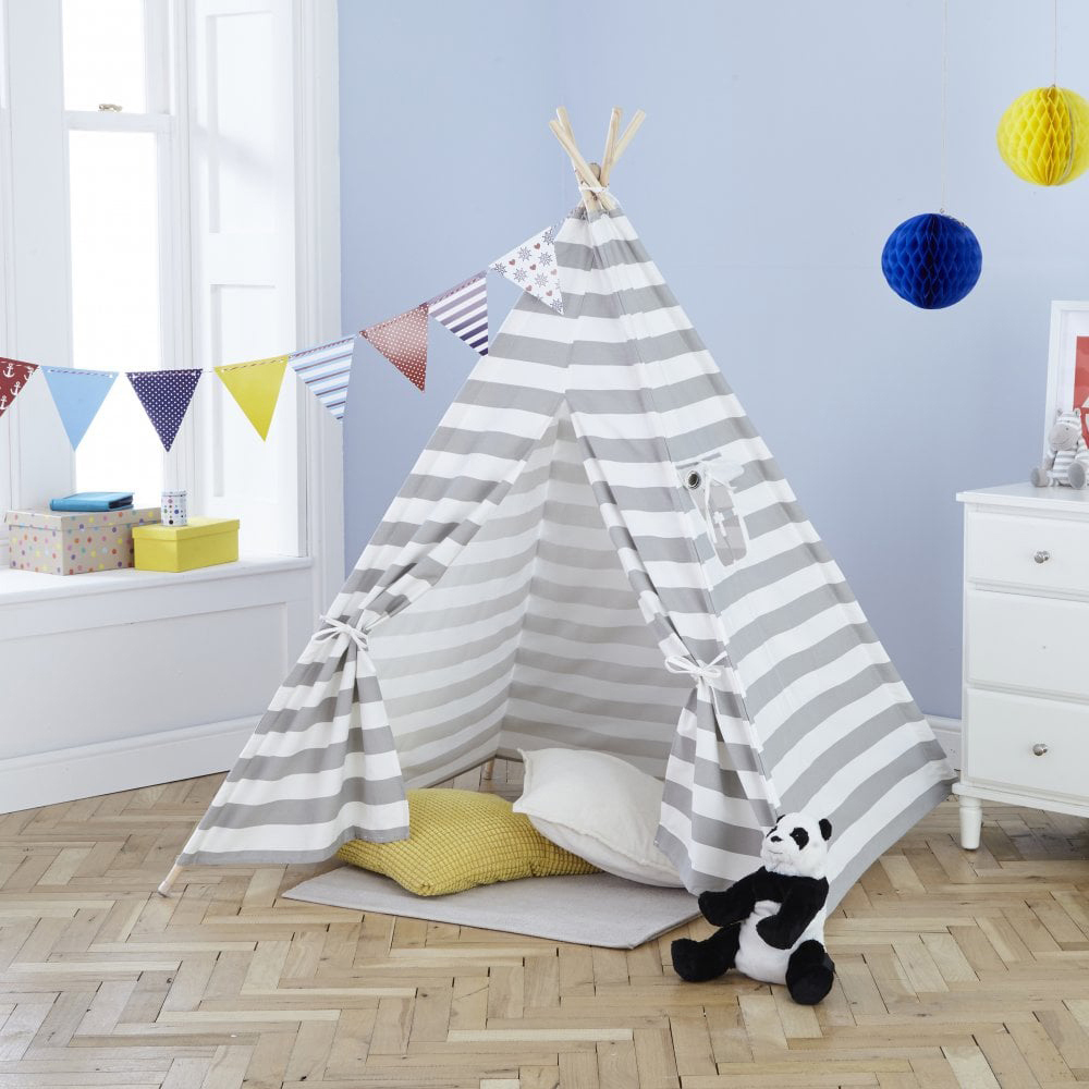 Neo Grey Canvas Kids Indian Tent TeePee Image 2