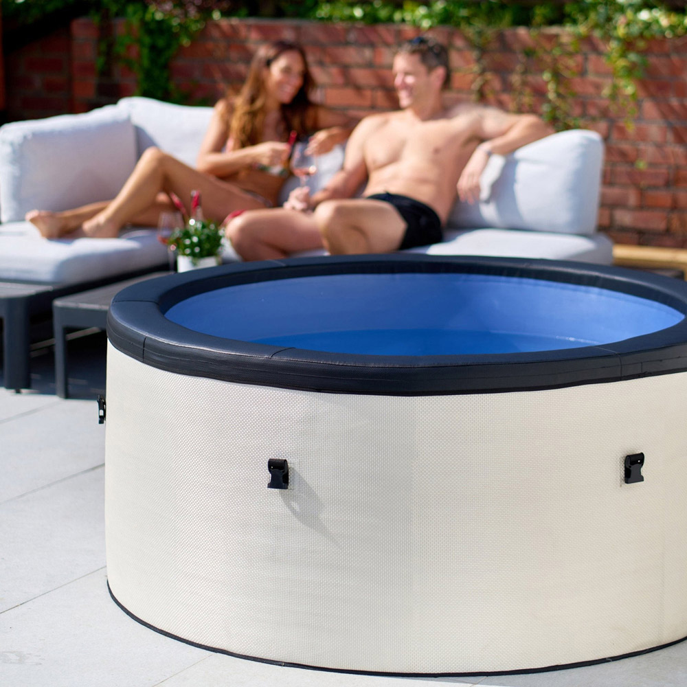 Wave Spas Tahoe 4 Person Graphite Grey Eco Foam Hot Tub with EnergySave Bundle Image 2