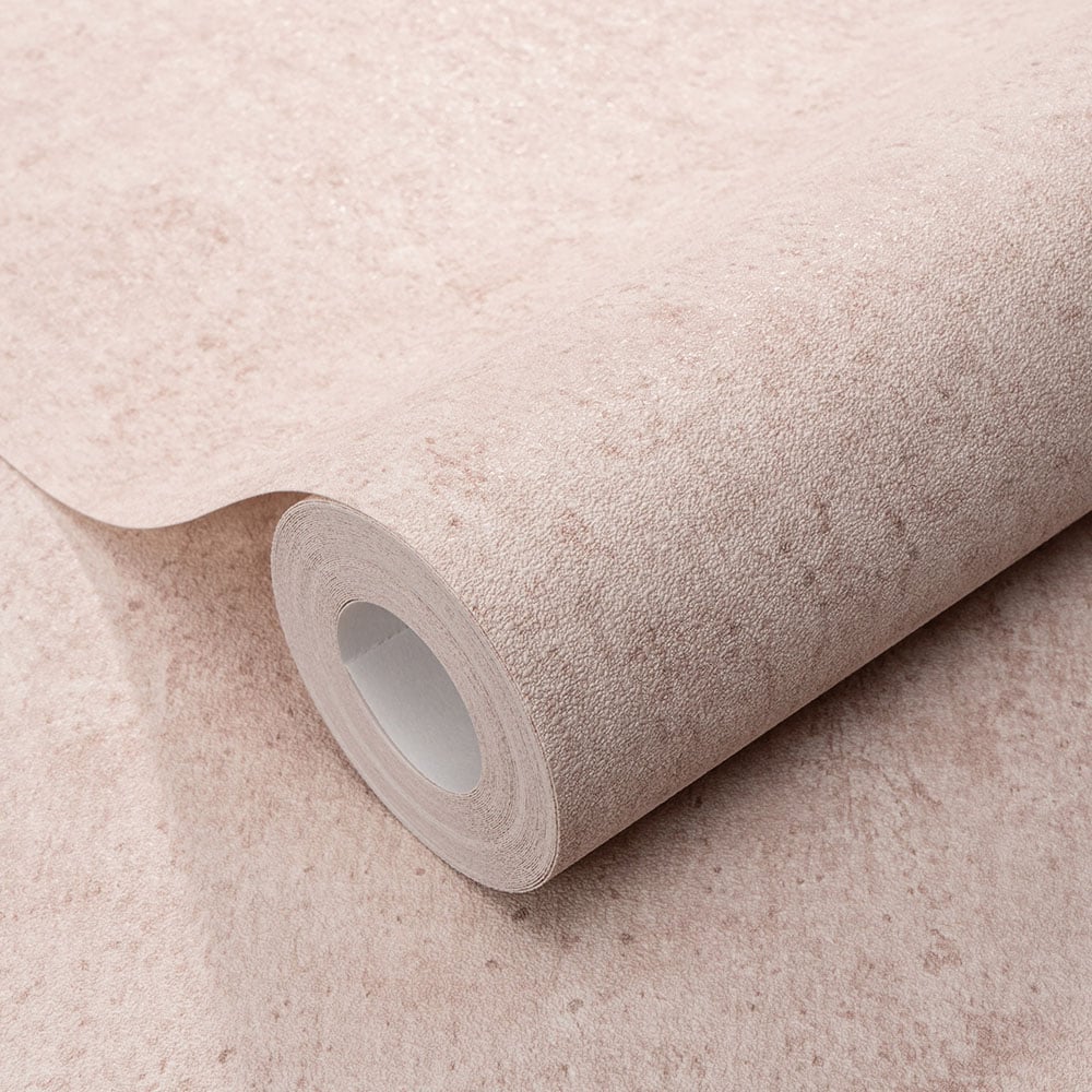 Erismann Savannah Textured Plain Non Woven Pink Wallpaper Image 2