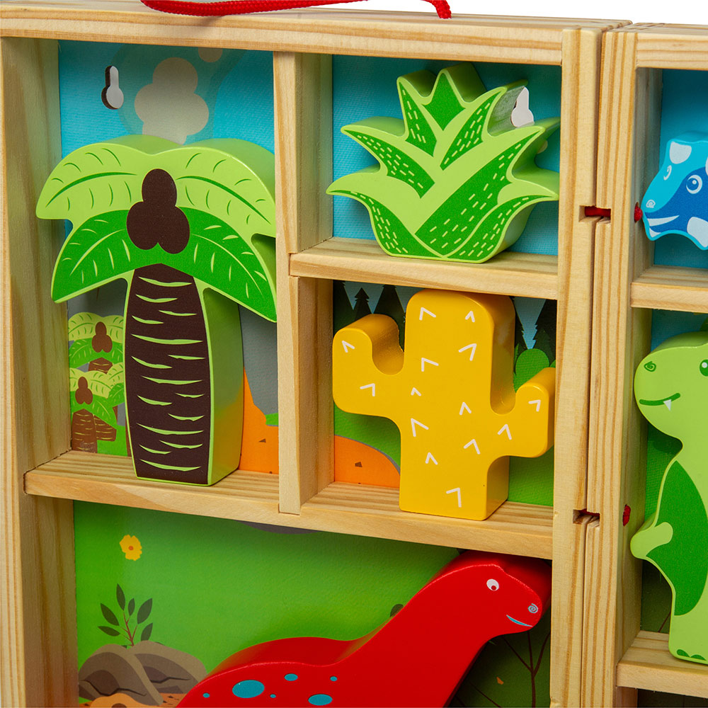 Bigjigs Toys Wooden Dinosaur Animal Playbox Multicolour Image 3