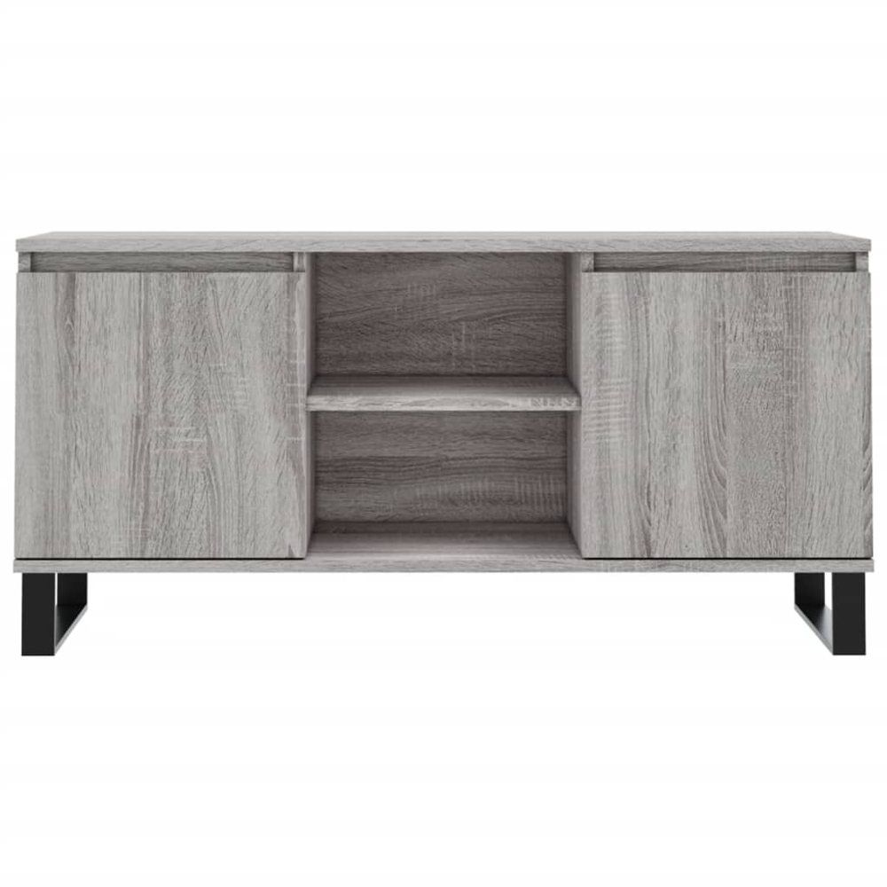 vidaXL 2 Door 2 Drawer Grey Sonoma TV Cabinet Image 5