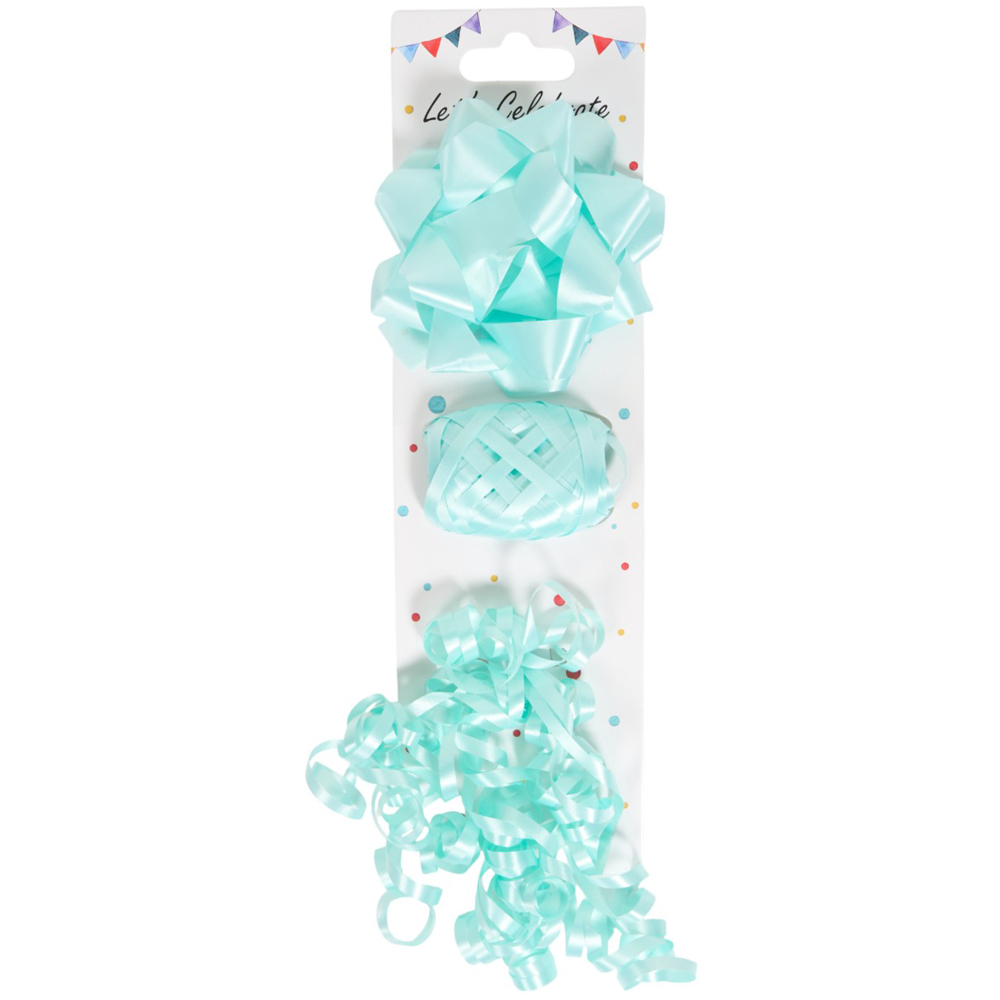 Blue Metallic Star Bow with Ribbon Image 5