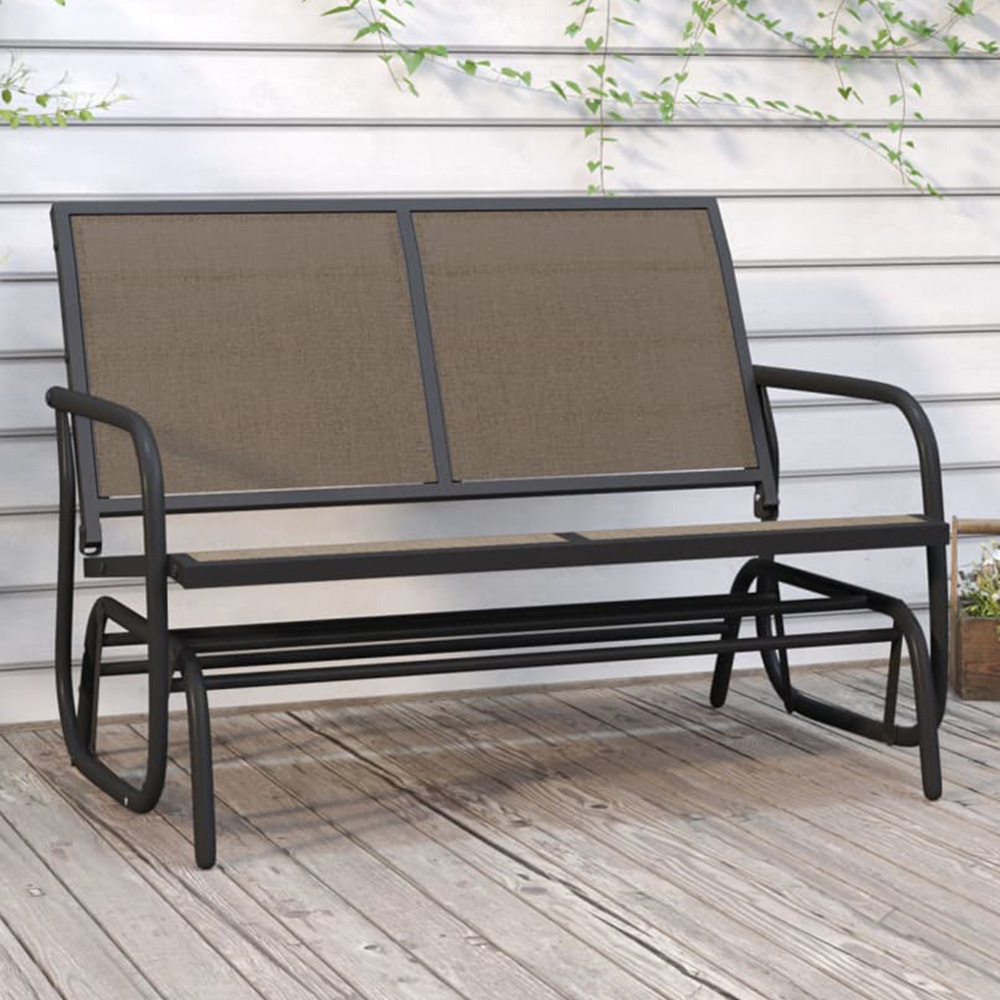 vidaXL Brown Garden Glider Bench Image 1
