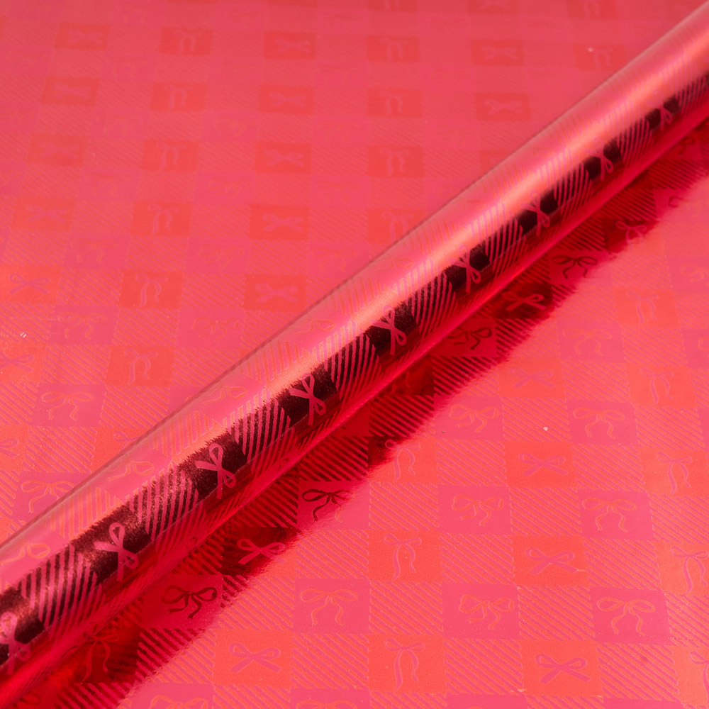Bow Shine Gift Wrapping Paper Red Image 4