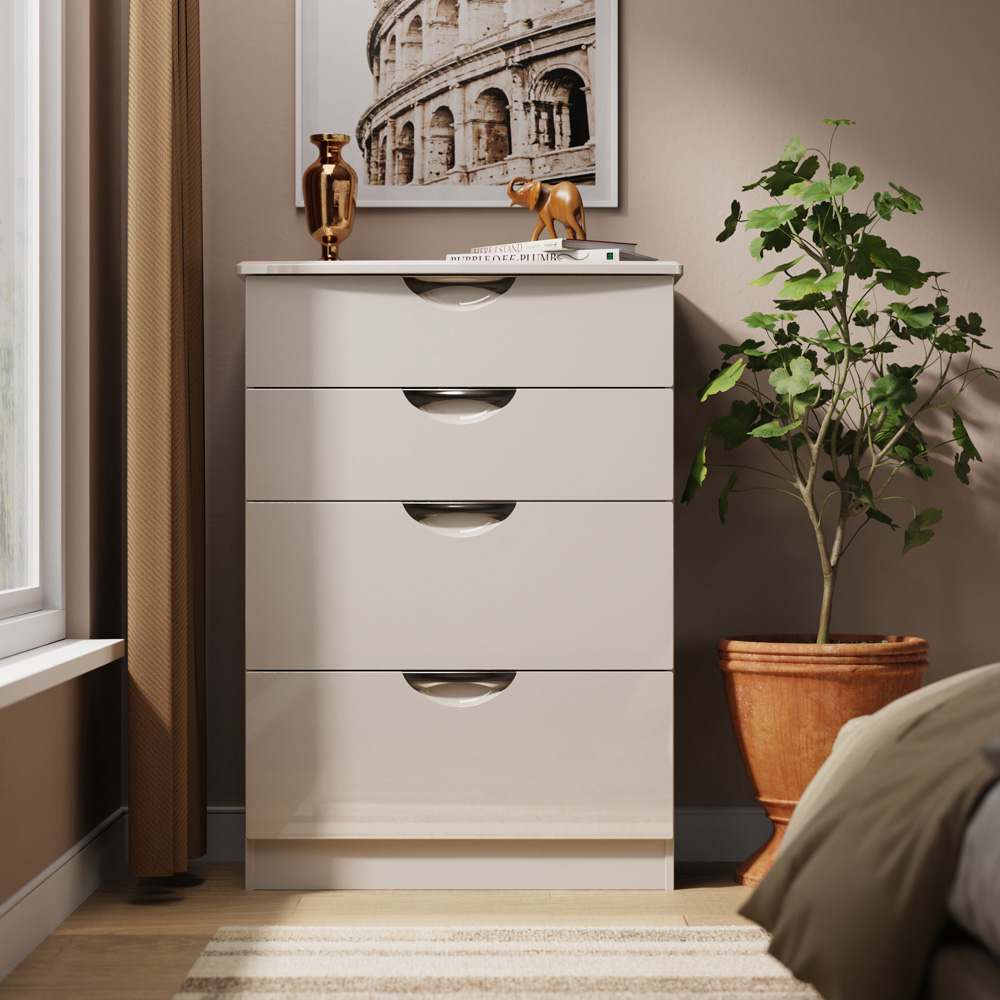 Crowndale Camden 4 Drawer Kashmir Gloss and Kashmir Deep Chest of Drawers Ready Assembled Image 6