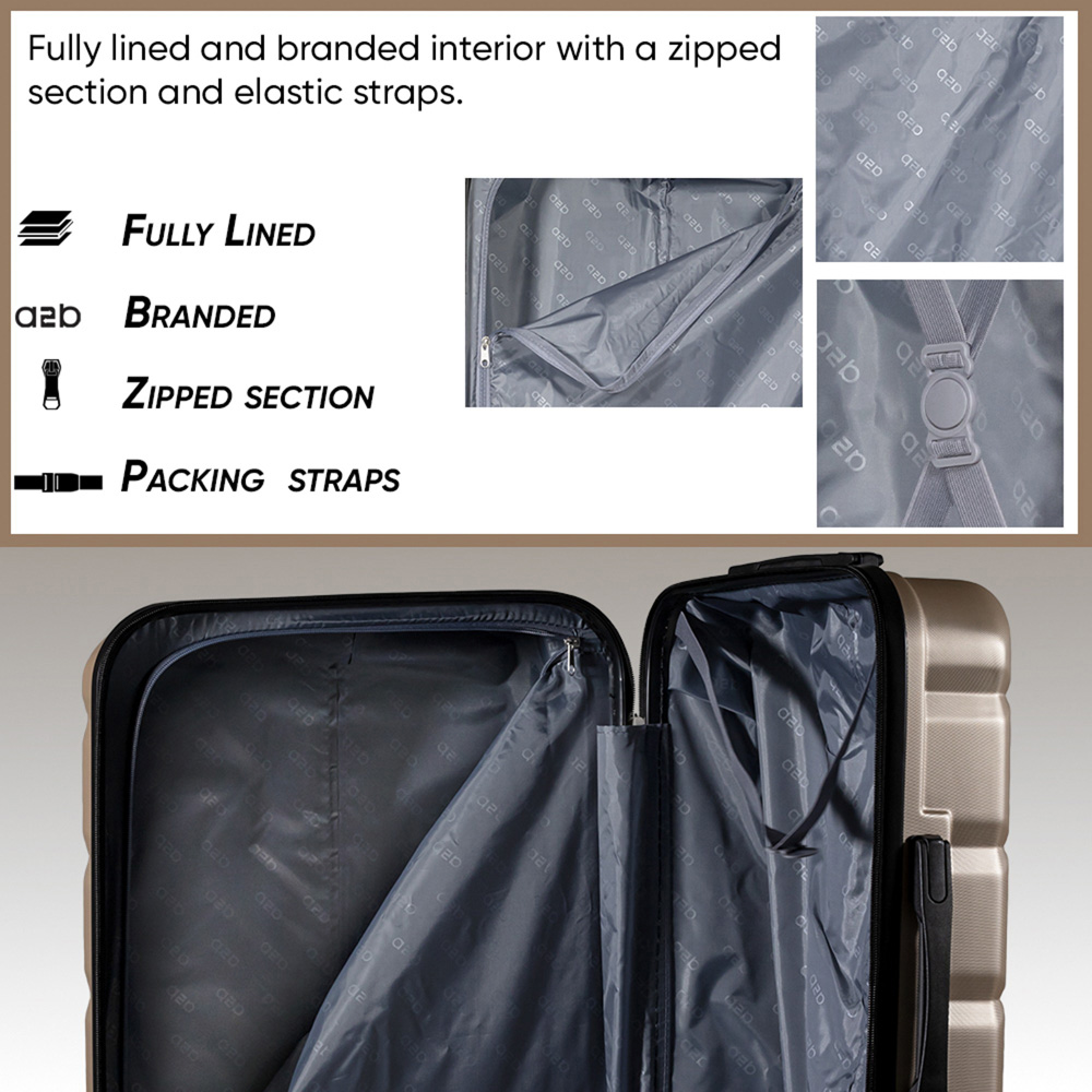 A2B Exodus 30 inch Champagne Hard Shell Hold Suitcase Image 2