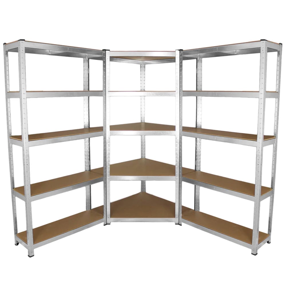 Monster Shop Galwix Corner Shelving and 2 Garage Racking Bundle 90cm Image 1