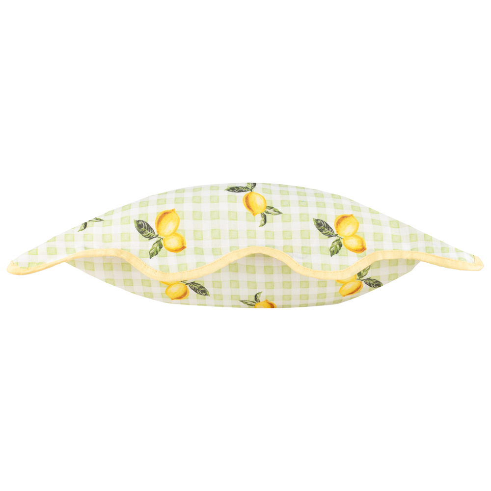 Furn Fruits Green Lemons Gingham Check Cushion 45 x 45cm Image 4