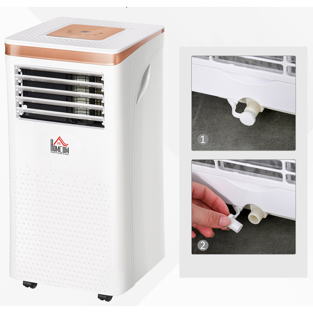 HOMCOM White and Rose Gold 4 in 1 Mobile Air Conditioner Image 3