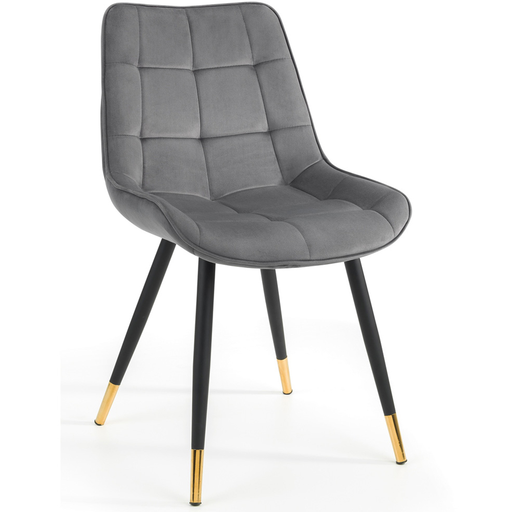 Julian Bowen Hadid Set of 2 Grey Dining Chair Image 3
