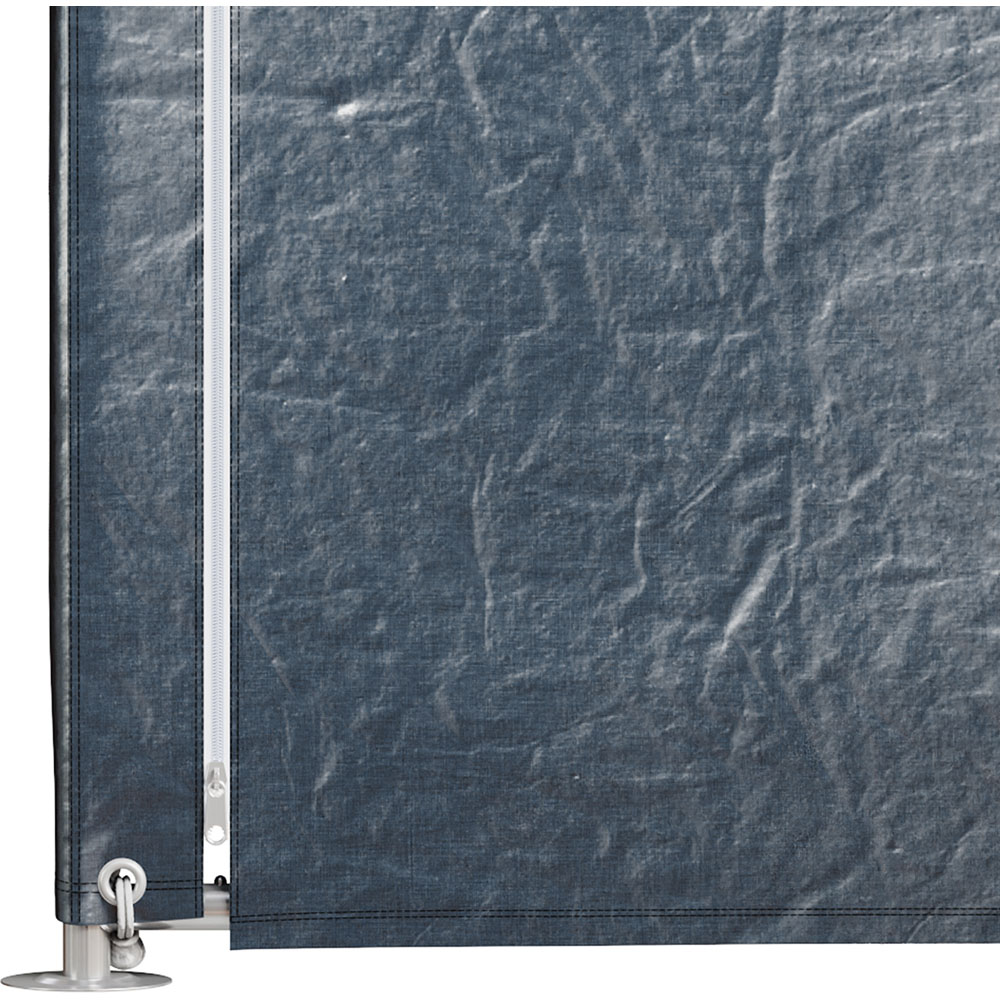 Living and Home 4 x 6ft Dark Grey Pent Garden Storage Shelter with Roll-Up Zipper Door Image 5