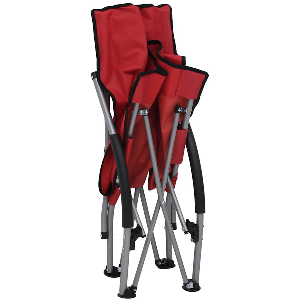 Walplus Set of 2 Red Fabric Foldable Chair Image 7