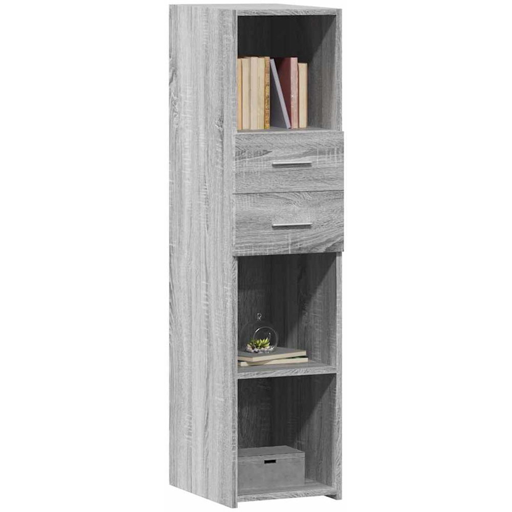 vidaXL 2 Drawer 3 Shelf Grey Sonoma Highboard Image 3