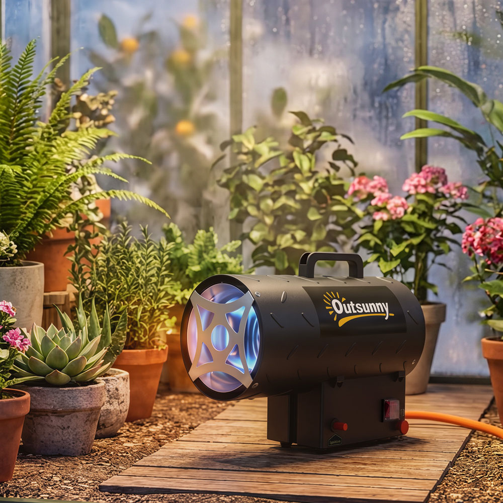 Outsunny Black Portable Industrial Propane Space Heater 51000BTU 15000W Image 3