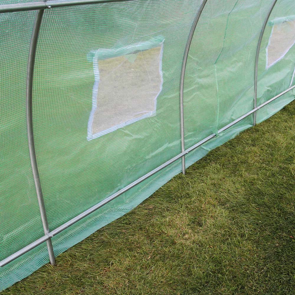 MonsterShop Green PE Cover Polytunnel 19.7 x 9.8ft Greenhouse Image 5