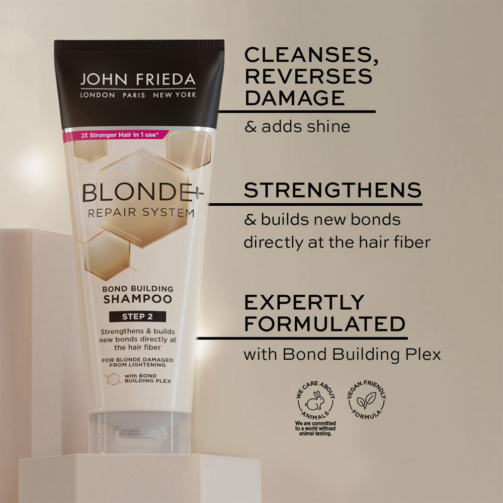 John Frieda Blonde+ Repair System Bond Building Conditioner 250ml 6 Pack Image 6