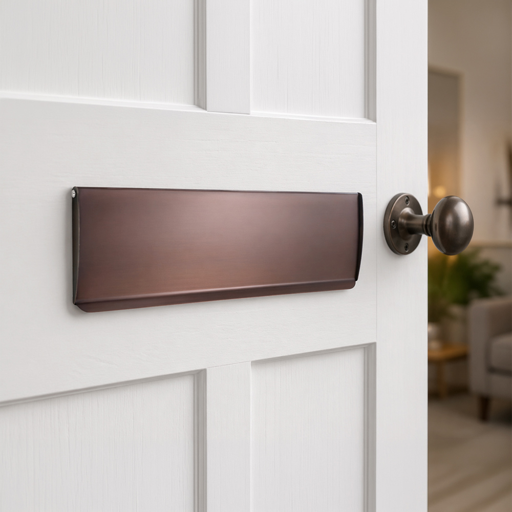 Spira Brass Aged Bronze Small Letter Tidy Flap 275 x 80mm Image 2