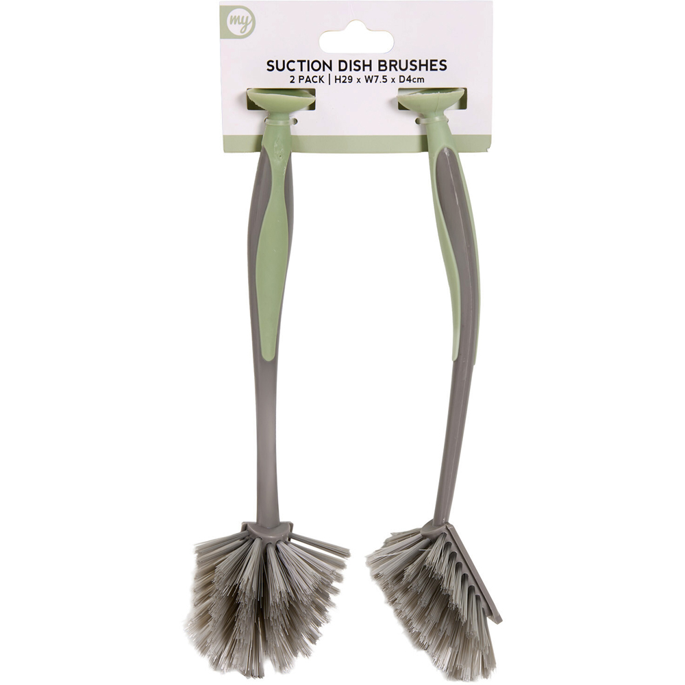 Pack of 2 My Home Suction Dish Brushes Image 2