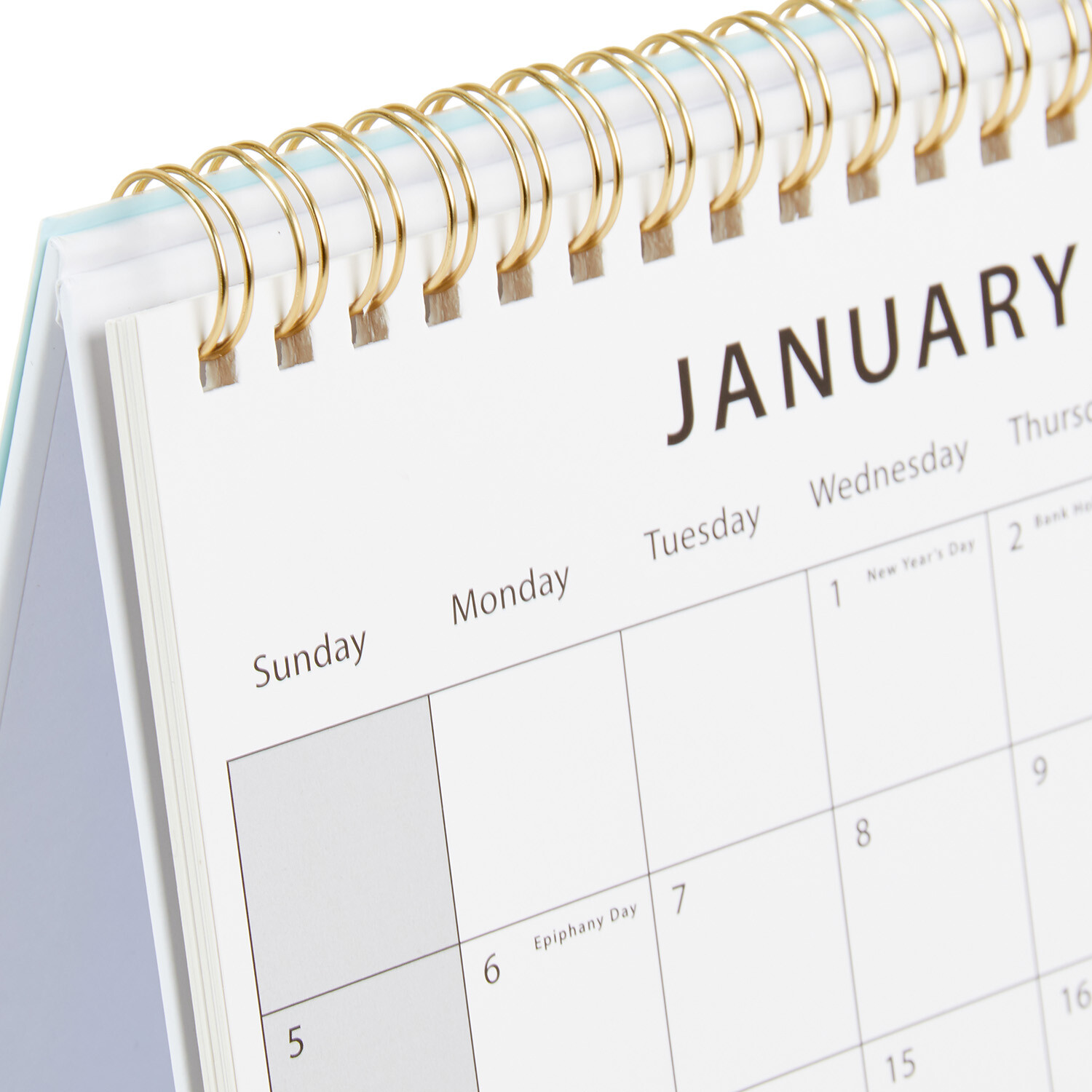 2025 Foiled Plain Desk Calendar - Blue or Green Image 4