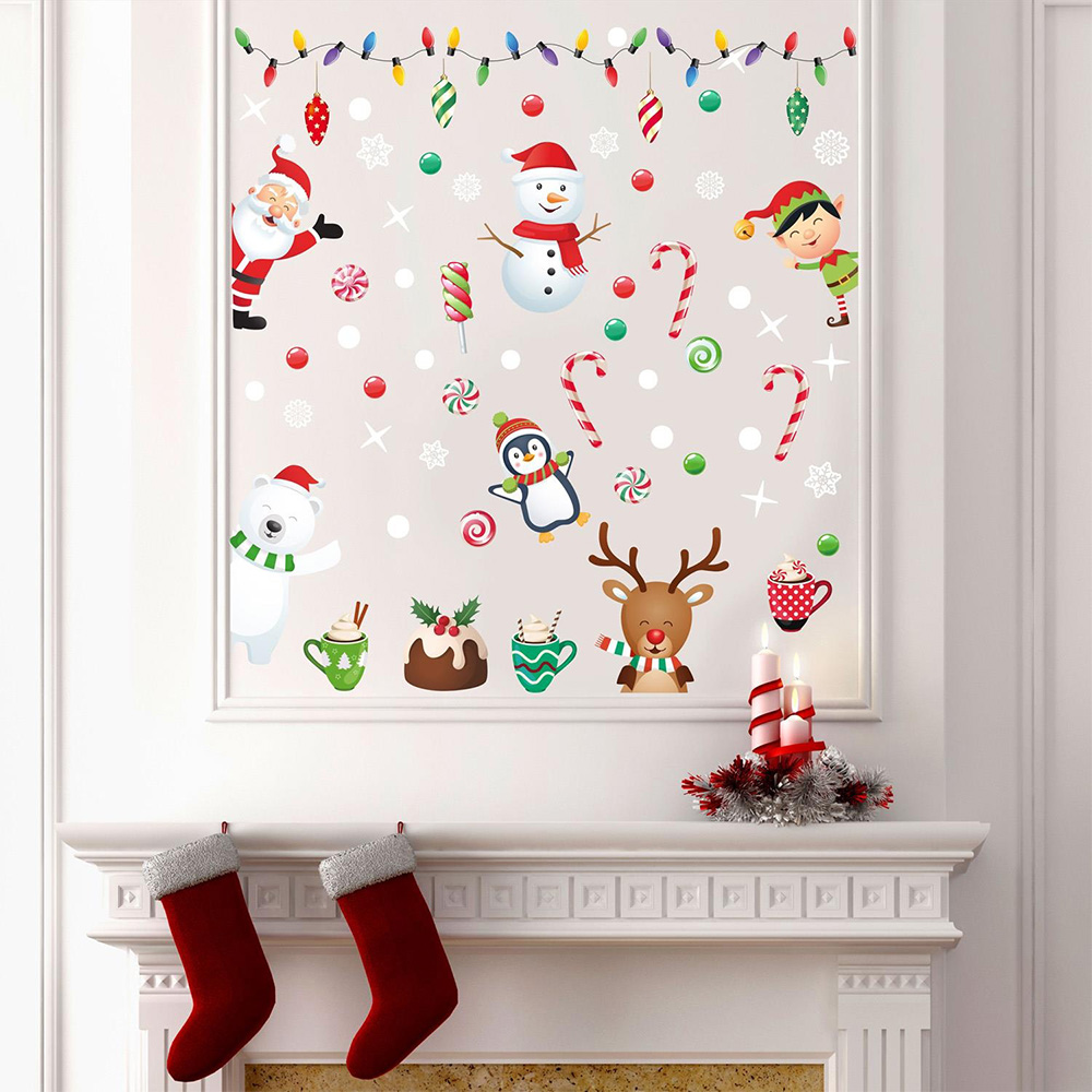 Walplus Halloween 64 Piece Xmas Friends Winterland Sticker Set Image 2