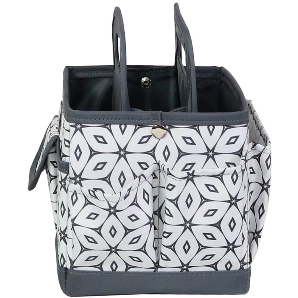 Everything Mary EVM12830-3 Grey and Cream Geometric Desktop Organiser 20.3 x 15.2 x 21.6cm Image 5