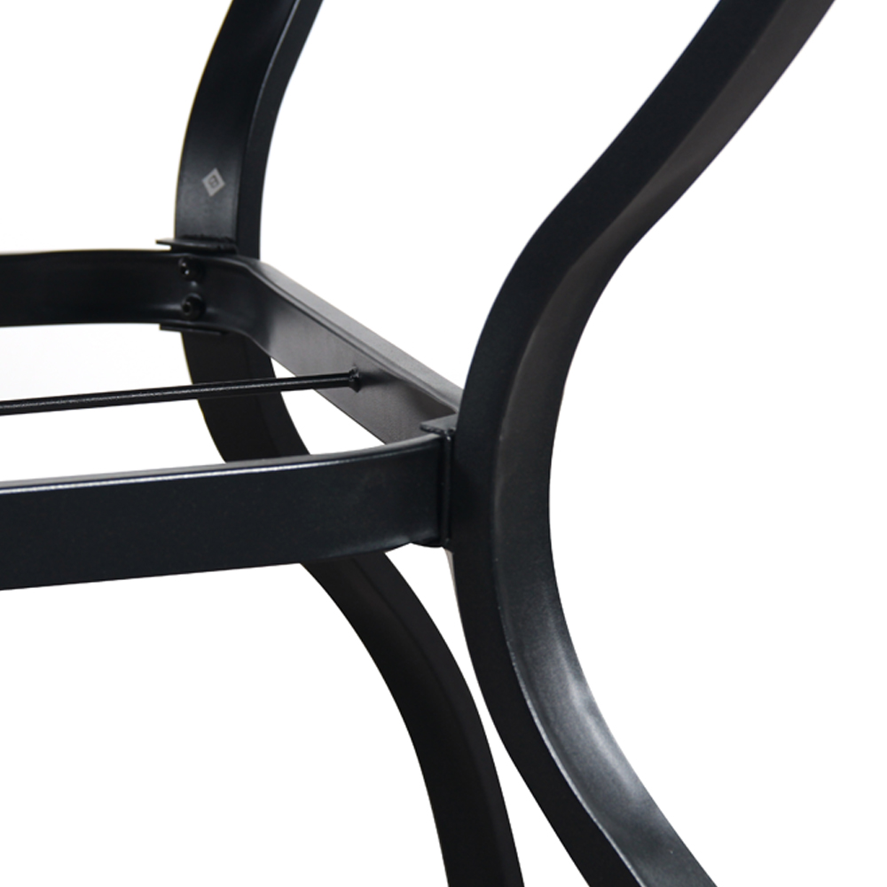 Outdoor Living Aspull 4 Seater Garden Dining Set Black Image 5