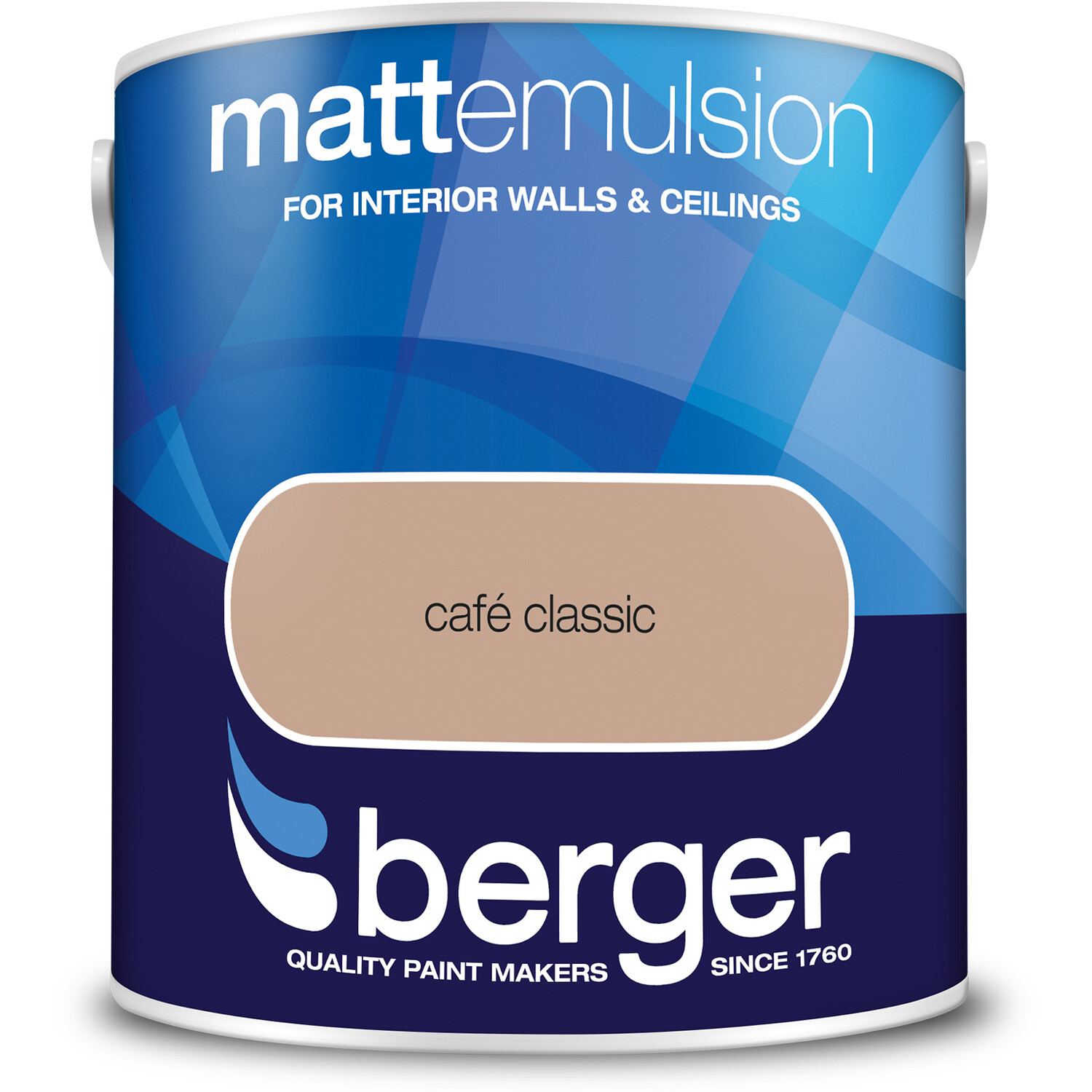 Berger Walls & Ceilings Cafe Classic Matt Emulsion Paint 2.5L Image 2