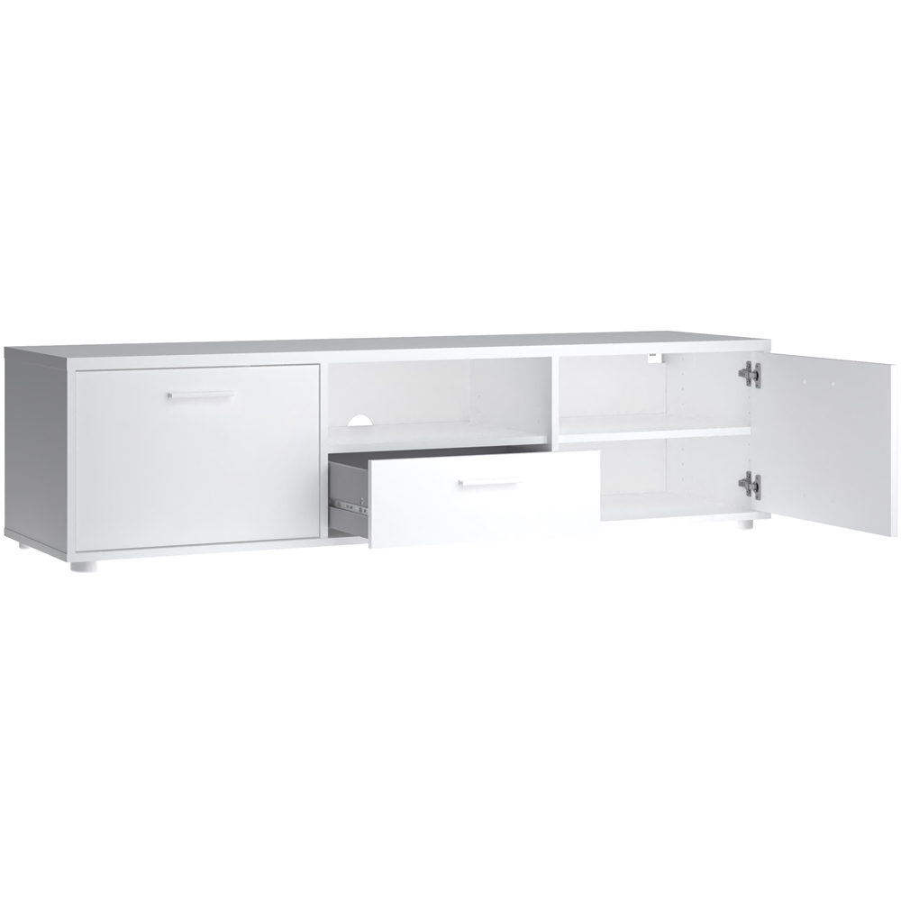 Furniture To Go Media 2 Door Single Drawer White TV Unit Image 5
