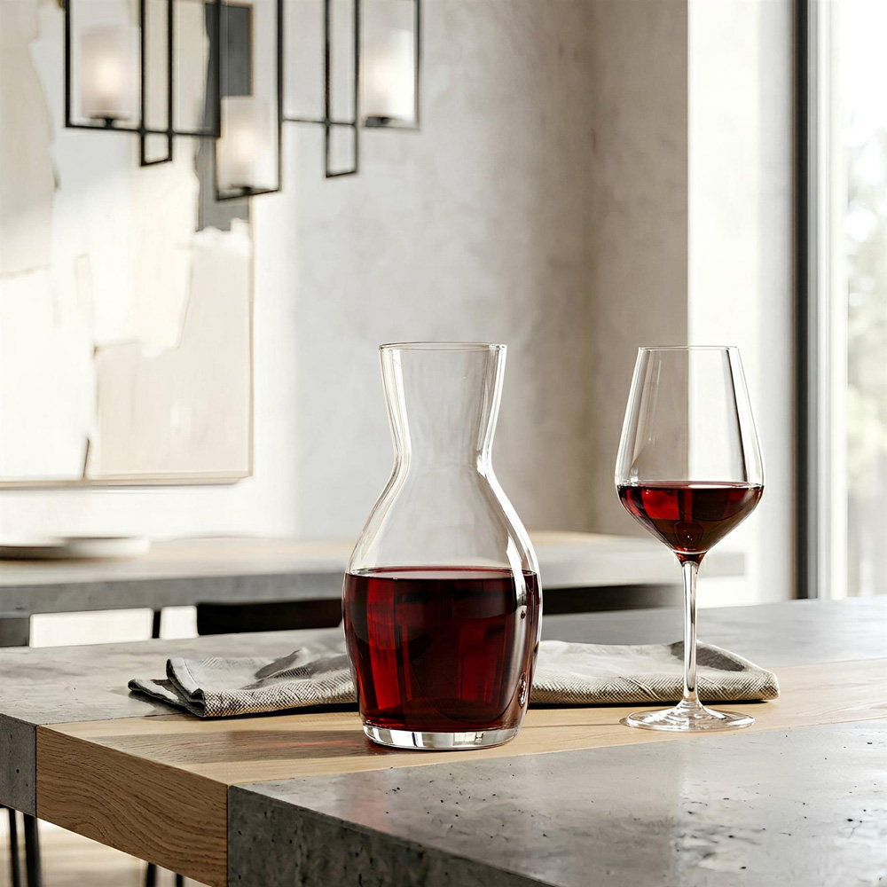 Bormioli Rocco Ypsilon Clear Glass Wine Carafes 500ml 6 Pack Image 2