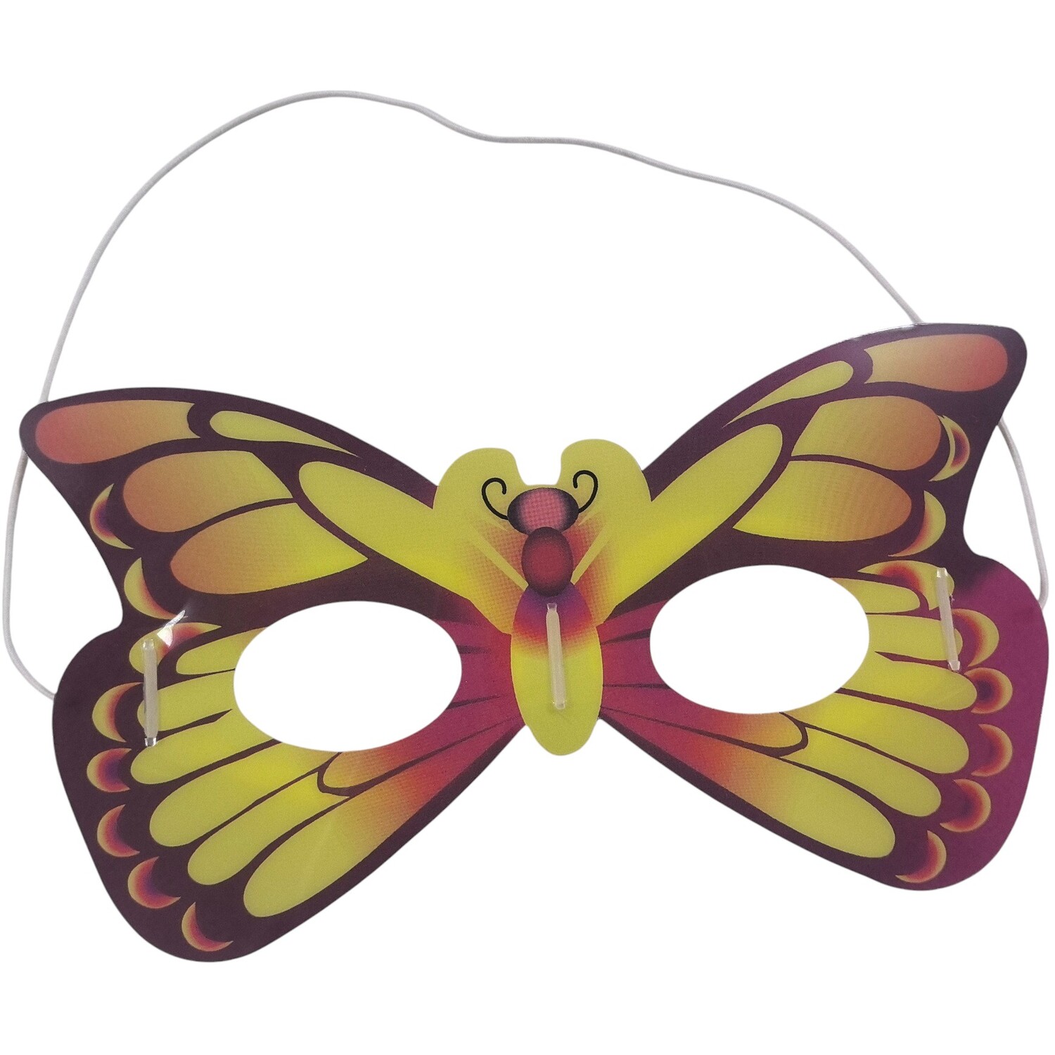 Glow Party Butterfly Mask Yellow Image 4