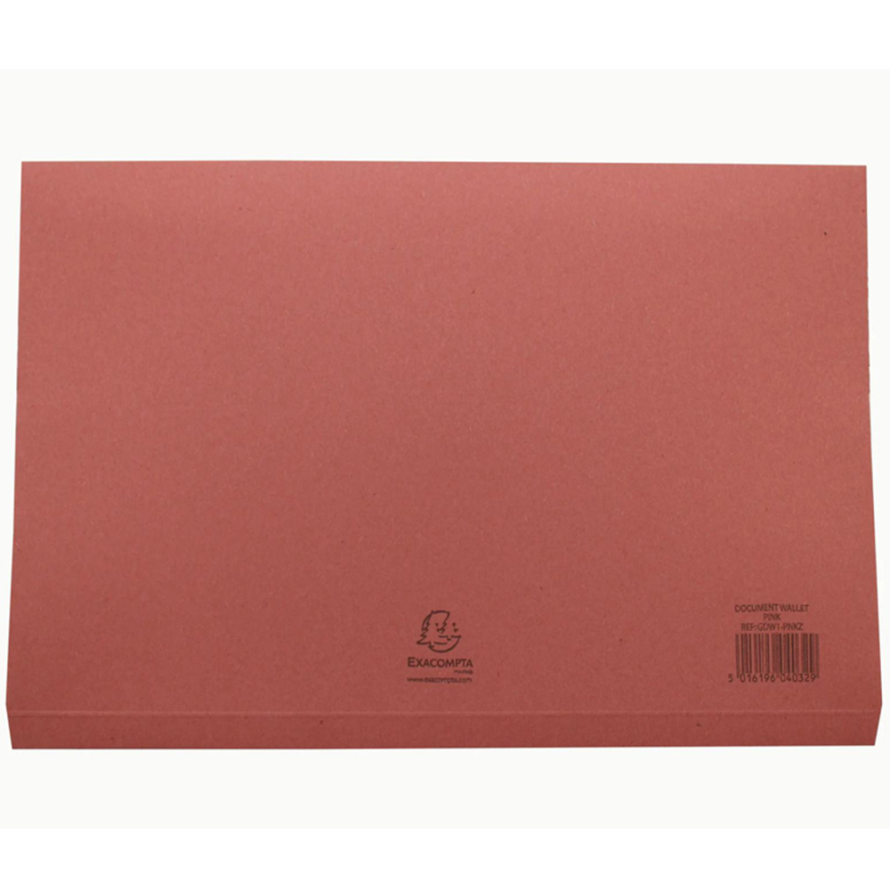 Exacompta Guildhall Pink A4+ Manilla Document Wallet 50 Pack Image 3