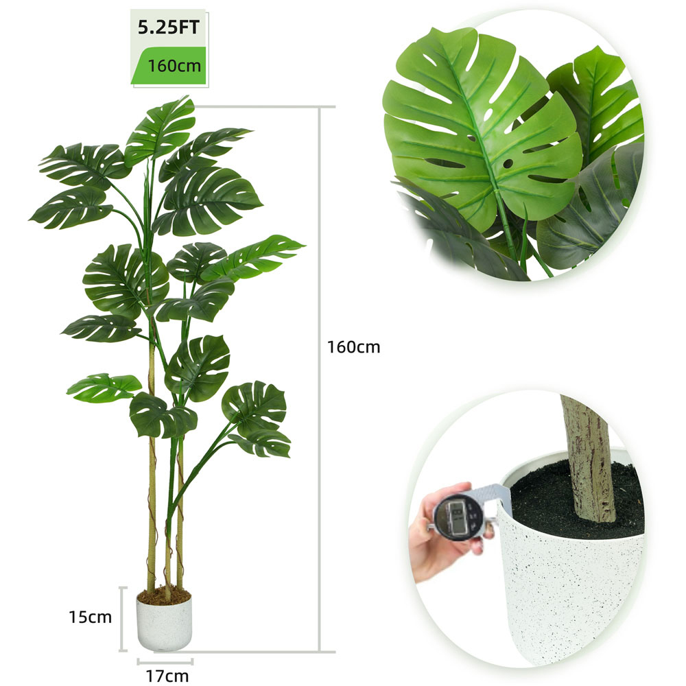 Monstera Tree Indoor Artificial Plant 160cm Image 6