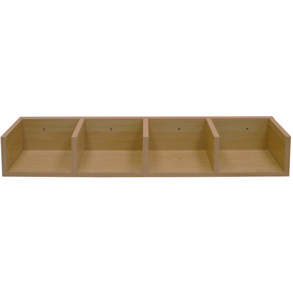 Watsons Virgo Beech CD and DVD Video Media Wall Storage Shelf Image 2
