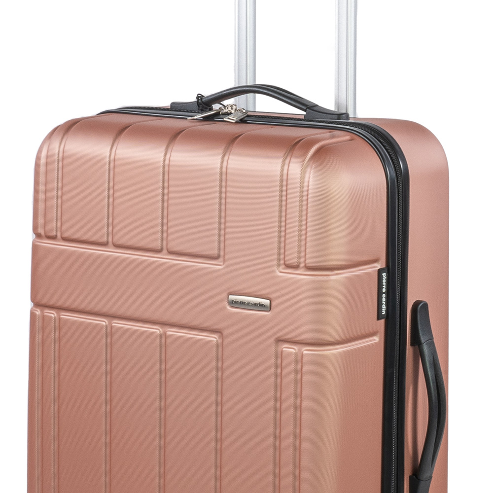 Pierre Cardin Medium Cream Lightweight Trolley Suitcase Image 2