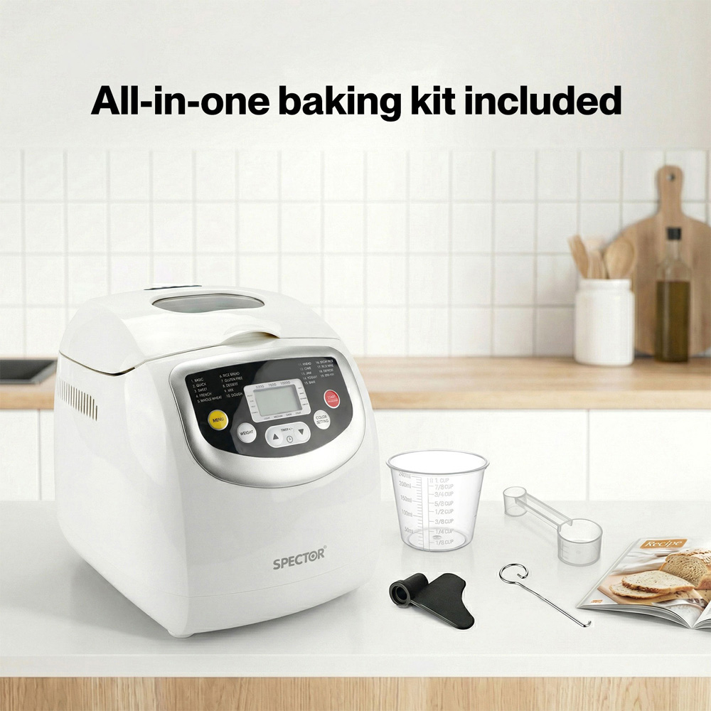 Spector BM2003-UK 19-in-1 Non-Stick Bread Maker Machine 600W Image 7