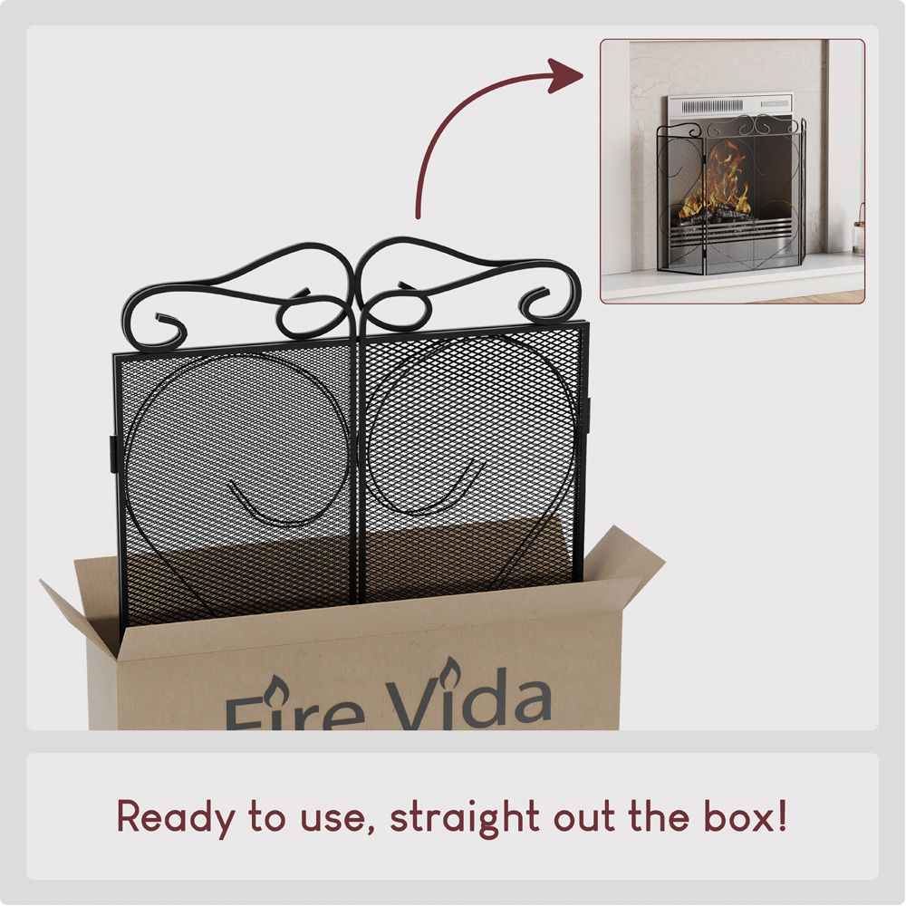 Fire Vida Tapton 3 Panel Fire Guard Image 5