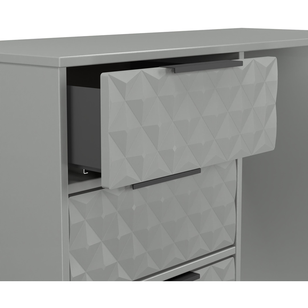 Crowndale Harlequin 4 Drawer Dusk Grey Vanity Dressing Table Ready Assembled Image 6