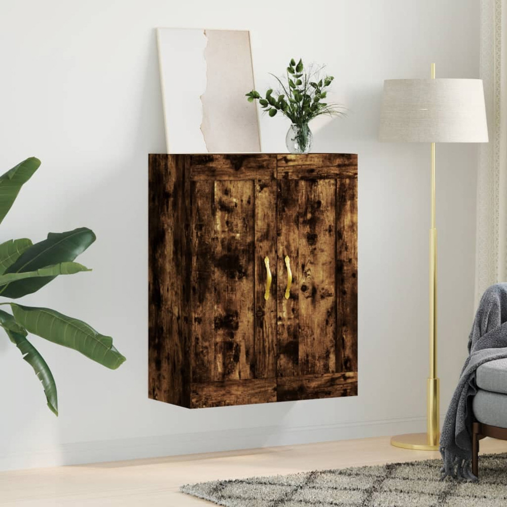 vidaXL 2 Door Smoked Oak Wall Mounted Cabinet Image 3